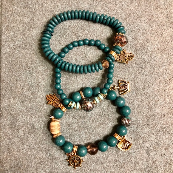 Accessories - Blue Bohemian Stackable Bracelet